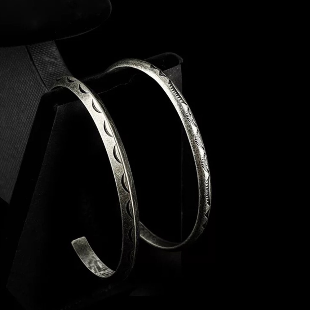 Stainless Steel waves Bangle Bracelet for men